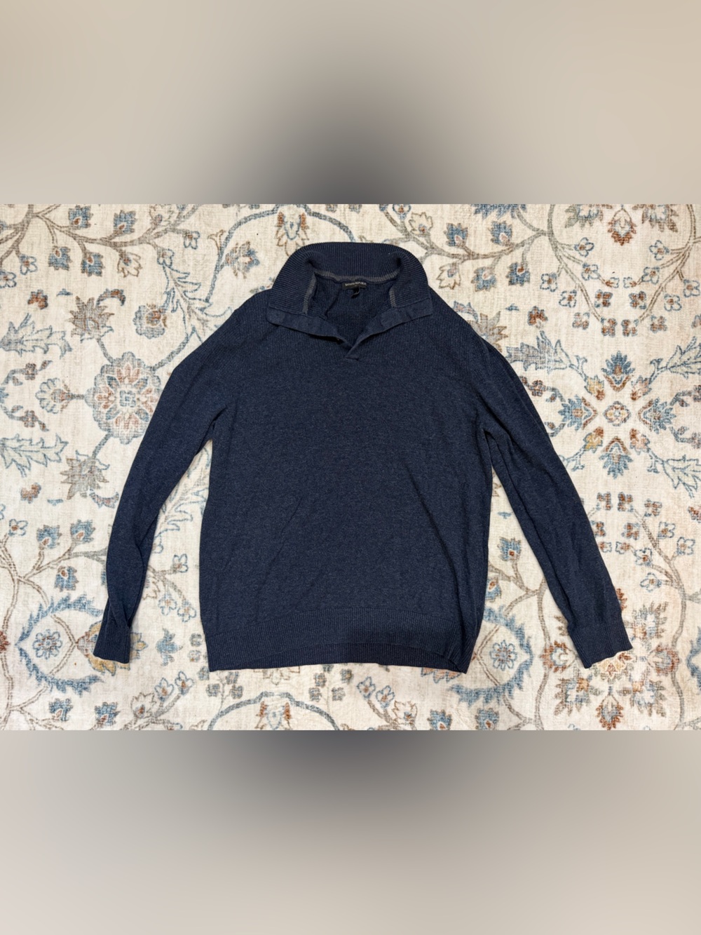 Banana Republic Women’s Navy V-Neck Shawl Collar Sweater